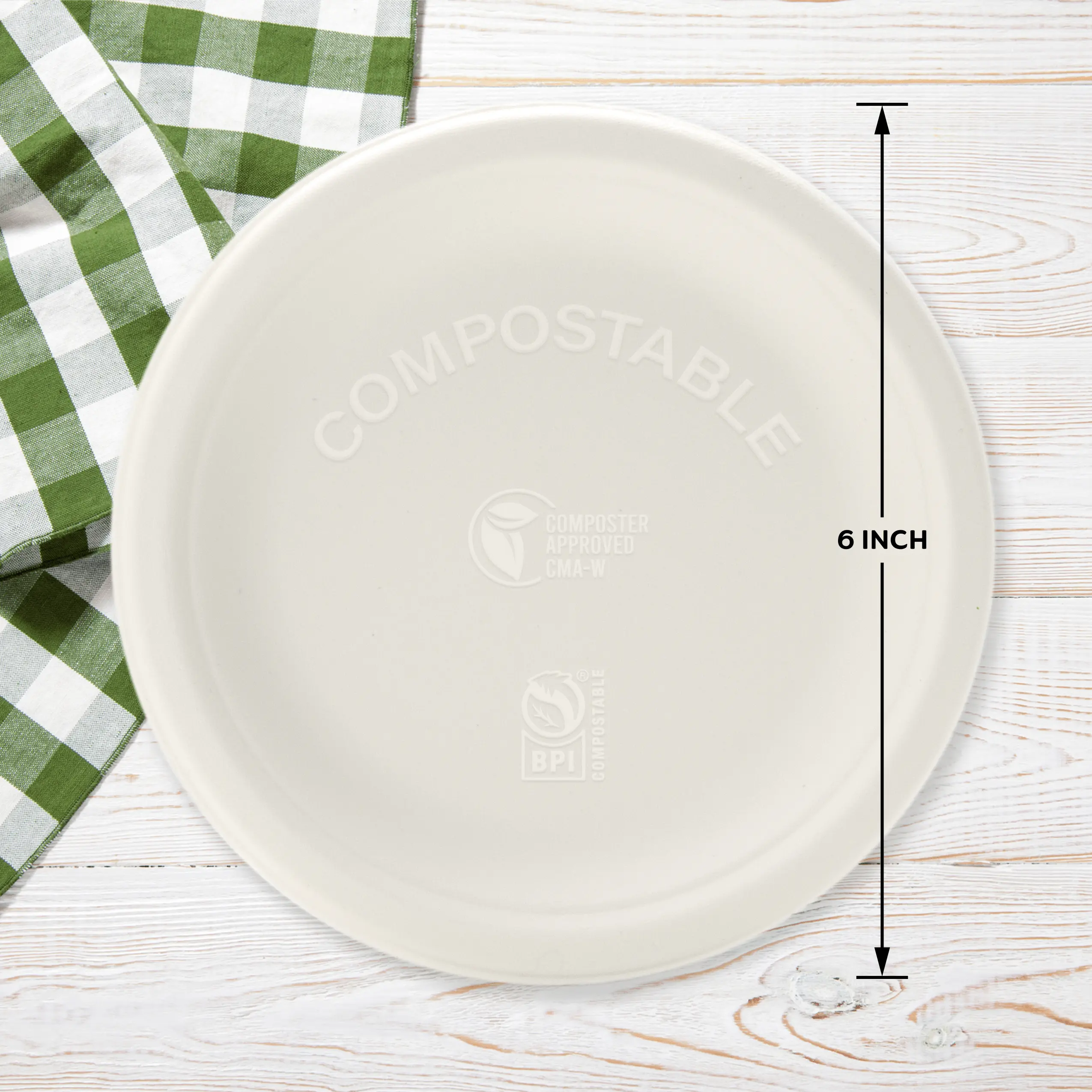 6-Inch Compostable Plates (240 Count)